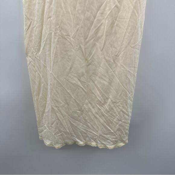 Vintage Union Made 80s Cream Non-Cling Sleeveless‎ Slip Dress Size S Estimated - Picture 3 of 11